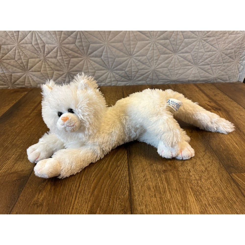 Princess Melissa Doug 12" Plush Lovey Security Cat Fluffy White Kitten Soft HTF